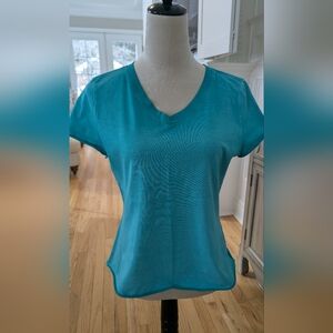 Calvin Klein Turquoise V-Neck Women's Top